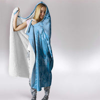 Blue Bula Fiji Hooded Blanket Fijian Dance Fan Tapa Cloth Pattern LT14 - Polynesian Pride