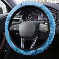Blue Bula Fiji Steering Wheel Cover Fijian Dance Fan Tapa Cloth Pattern LT14 - Polynesian Pride