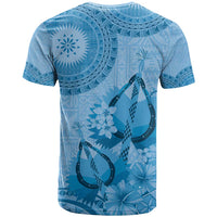Blue Bula Fiji T Shirt Fijian Dance Fan Tapa Cloth Pattern LT14 - Polynesian Pride