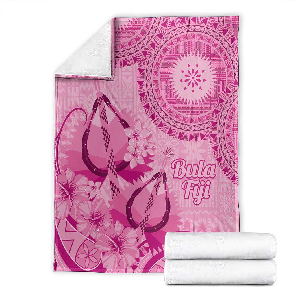 Pink Bula Fiji Blanket Fijian Dance Fan Tapa Cloth Pattern LT14 - Polynesian Pride