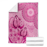 Pink Bula Fiji Blanket Fijian Dance Fan Tapa Cloth Pattern LT14 - Polynesian Pride