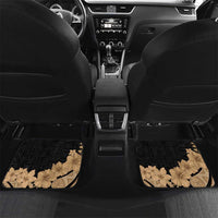 Black Bula Fiji Car Mats Fijian Dance Fan Tapa Cloth Pattern LT14 Set 2pcs - Back Black - Polynesian Pride