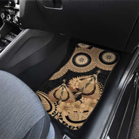 Black Bula Fiji Car Mats Fijian Dance Fan Tapa Cloth Pattern LT14 - Polynesian Pride