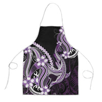 Purple Black Aloha Hawaii Apron Polynesian Shark Tattoo Plumeria LT14 Purple - Polynesian Pride