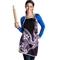 Purple Black Aloha Hawaii Apron Polynesian Shark Tattoo Plumeria LT14 - Polynesian Pride