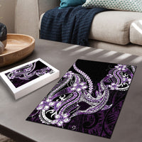 Purple Black Aloha Hawaii Puzzle Polynesian Shark Tattoo Plumeria LT14 - Polynesian Pride