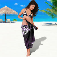 Purple Black Aloha Hawaii Sarong Polynesian Shark Tattoo Plumeria LT14 - Polynesian Pride
