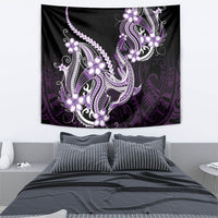 Purple Black Aloha Hawaii Tapestry Polynesian Shark Tattoo Plumeria LT14 - Polynesian Pride