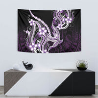 Purple Black Aloha Hawaii Tapestry Polynesian Shark Tattoo Plumeria LT14 - Polynesian Pride