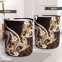 Orange Black Aloha Hawaii Laundry Basket Polynesian Shark Tattoo Plumeria LT14 - Polynesian Pride