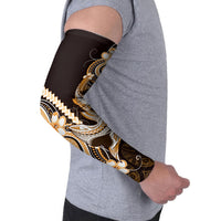 Orange Black Aloha Hawaii Arm Sleeves Polynesian Shark Tattoo Plumeria LT14 - Polynesian Pride