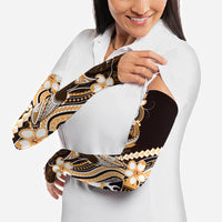 Orange Black Aloha Hawaii Arm Sleeves Polynesian Shark Tattoo Plumeria LT14 - Polynesian Pride