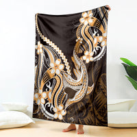 Orange Black Aloha Hawaii Blanket Polynesian Shark Tattoo Plumeria LT14 - Polynesian Pride