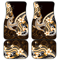 Orange Black Aloha Hawaii Car Mats Polynesian Shark Tattoo Plumeria LT14 - Polynesian Pride