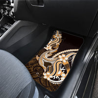 Orange Black Aloha Hawaii Car Mats Polynesian Shark Tattoo Plumeria LT14 - Polynesian Pride