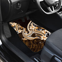 Orange Black Aloha Hawaii Car Mats Polynesian Shark Tattoo Plumeria LT14 - Polynesian Pride
