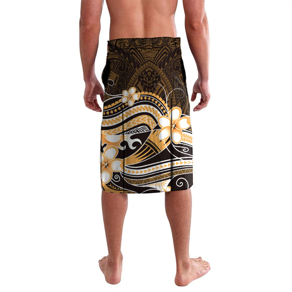 Orange Black Aloha Hawaii Lavalava Polynesian Shark Tattoo Plumeria LT14 - Polynesian Pride