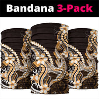 Orange Black Aloha Hawaii Neck Gaiter Polynesian Shark Tattoo Plumeria LT14 package One Size: 25*50cm Orange - Polynesian Pride
