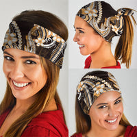 Orange Black Aloha Hawaii Neck Gaiter Polynesian Shark Tattoo Plumeria LT14 - Polynesian Pride