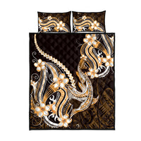 Orange Black Aloha Hawaii Quilt Bed Set Polynesian Shark Tattoo Plumeria LT14 - Polynesian Pride