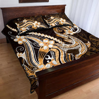 Orange Black Aloha Hawaii Quilt Bed Set Polynesian Shark Tattoo Plumeria LT14 - Polynesian Pride