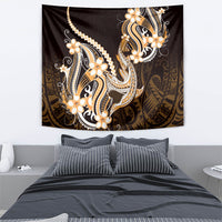 Orange Black Aloha Hawaii Tapestry Polynesian Shark Tattoo Plumeria LT14 - Polynesian Pride