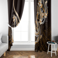 Orange Black Aloha Hawaii Window Curtain Polynesian Shark Tattoo Plumeria LT14 - Polynesian Pride