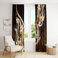 Orange Black Aloha Hawaii Window Curtain Polynesian Shark Tattoo Plumeria LT14 - Polynesian Pride