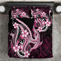 Pink Black Aloha Hawaii Bedding Set Polynesian Shark Tattoo Plumeria LT14 Pink - Polynesian Pride