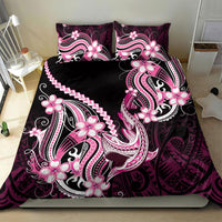 Pink Black Aloha Hawaii Bedding Set Polynesian Shark Tattoo Plumeria LT14 - Polynesian Pride