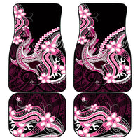 Pink Black Aloha Hawaii Car Mats Polynesian Shark Tattoo Plumeria LT14 - Polynesian Pride