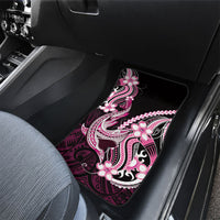 Pink Black Aloha Hawaii Car Mats Polynesian Shark Tattoo Plumeria LT14 - Polynesian Pride
