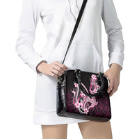 Pink Black Aloha Hawaii Shoulder Handbag Polynesian Shark Tattoo Plumeria LT14 - Polynesian Pride