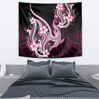 Pink Black Aloha Hawaii Tapestry Polynesian Shark Tattoo Plumeria LT14 - Polynesian Pride