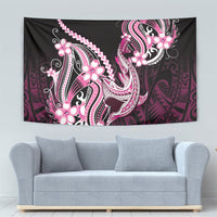 Pink Black Aloha Hawaii Tapestry Polynesian Shark Tattoo Plumeria LT14 - Polynesian Pride