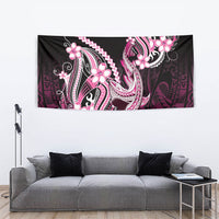 Pink Black Aloha Hawaii Tapestry Polynesian Shark Tattoo Plumeria LT14 - Polynesian Pride