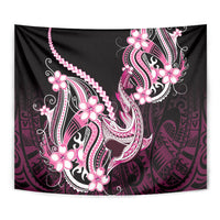 Pink Black Aloha Hawaii Tapestry Polynesian Shark Tattoo Plumeria LT14 - Polynesian Pride