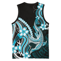 Blue Black Aloha Hawaii Basketball Jersey Polynesian Shark Tattoo Plumeria LT14 - Polynesian Pride