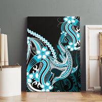 Blue Black Aloha Hawaii Canvas Wall Art Polynesian Shark Tattoo Plumeria LT14 - Polynesian Pride