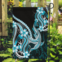 Blue Black Aloha Hawaii Garden Flag Polynesian Shark Tattoo Plumeria LT14 Garden Flag Blue - Polynesian Pride