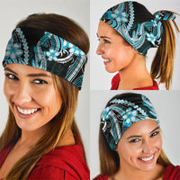 Blue Black Aloha Hawaii Neck Gaiter Polynesian Shark Tattoo Plumeria LT14 - Polynesian Pride
