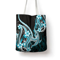 Blue Black Aloha Hawaii Tote Bag Polynesian Shark Tattoo Plumeria LT14 - Polynesian Pride