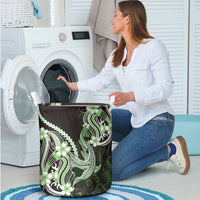 Green Black Aloha Hawaii Laundry Basket Polynesian Shark Tattoo Plumeria LT14 - Polynesian Pride