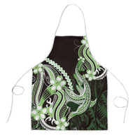 Green Black Aloha Hawaii Apron Polynesian Shark Tattoo Plumeria LT14 Green - Polynesian Pride