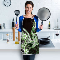 Green Black Aloha Hawaii Apron Polynesian Shark Tattoo Plumeria LT14 - Polynesian Pride