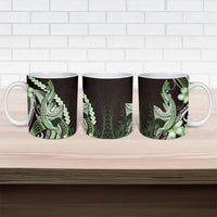 Green Black Aloha Hawaii Ceramic Mug Polynesian Shark Tattoo Plumeria LT14 - Polynesian Pride