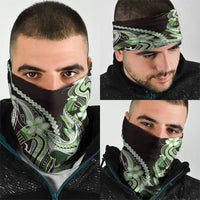 Green Black Aloha Hawaii Neck Gaiter Polynesian Shark Tattoo Plumeria LT14 - Polynesian Pride