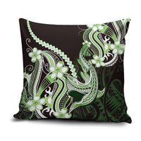 Green Black Aloha Hawaii Pillow Cover Polynesian Shark Tattoo Plumeria LT14 Green - Polynesian Pride