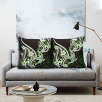 Green Black Aloha Hawaii Pillow Cover Polynesian Shark Tattoo Plumeria LT14 - Polynesian Pride