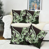 Green Black Aloha Hawaii Pillow Cover Polynesian Shark Tattoo Plumeria LT14 - Polynesian Pride